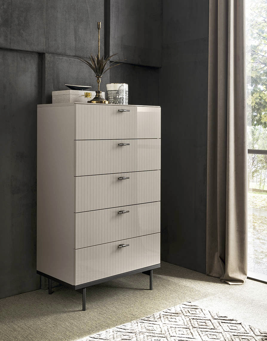white claire modern drawer dresser Claire White and Gold Wood 4 Drawer Chest with Modern Hardware