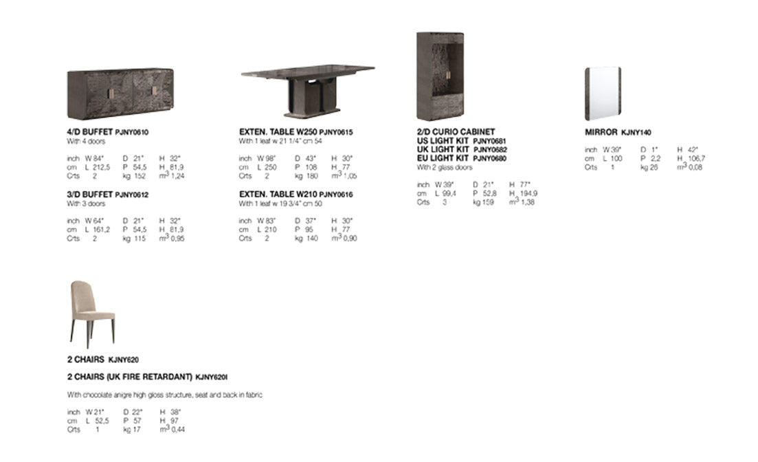 Alf Italia Dining Sets Nyx Dining Table | Alf Italia