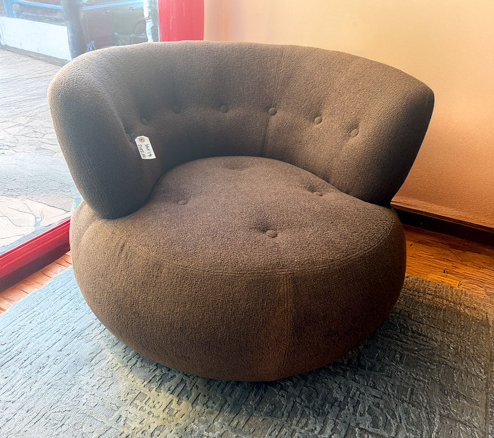 Alf Italia - Open Box Chair HF5512 Fabric Armchair in Dark Brown | Floor Model