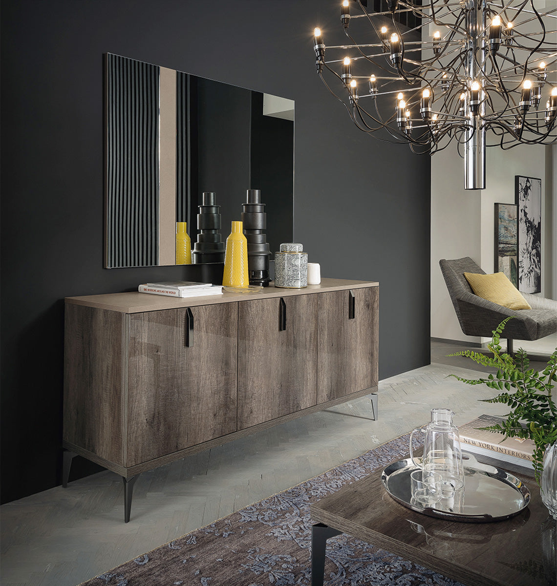 Alf Italia Sideboards & Buffet Matera 3-Door Buffet (54") - (Special Order 3-4 months required)