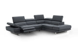 Annalaise Recliner Leather Sectional in Blue Grey | J&M Furniture