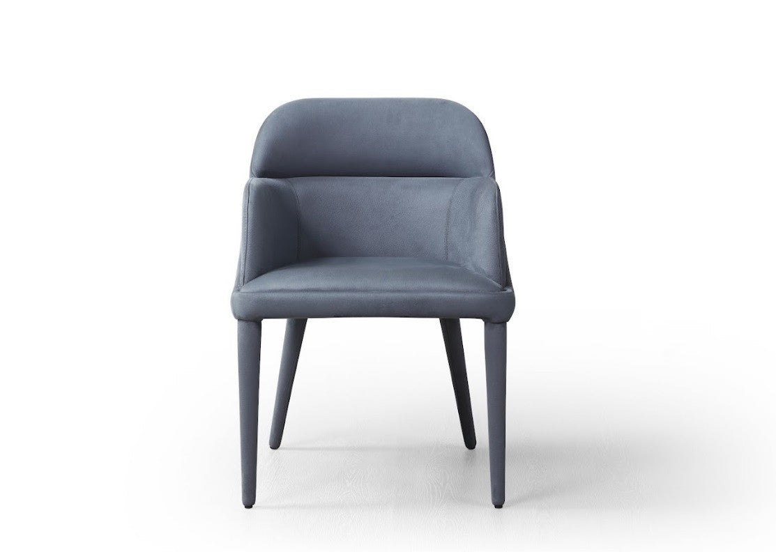 Baxter Leather Arm Chair in Blue Grey | J&M Furniture