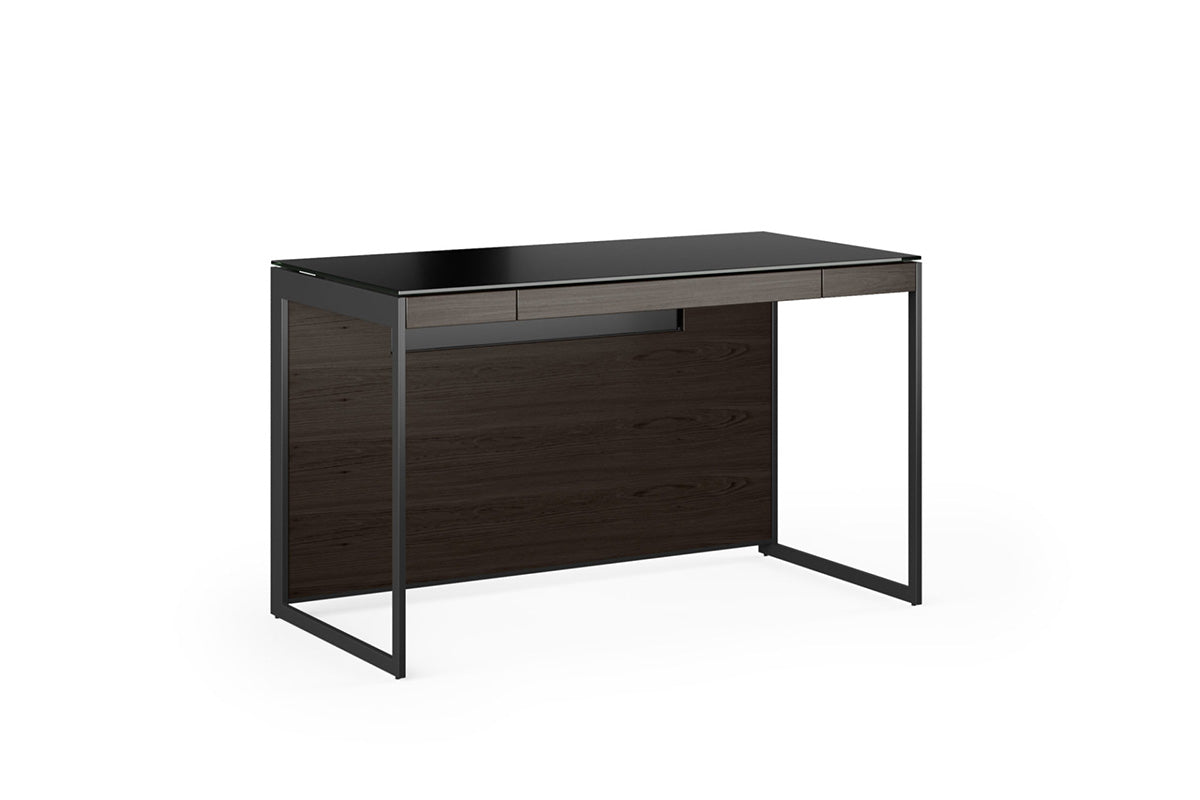 BDI Compact Desk Charcoal Stained Ash (CRL) / Black (B) Sequel 20 6103 Small Office Desk | BDI Furniture