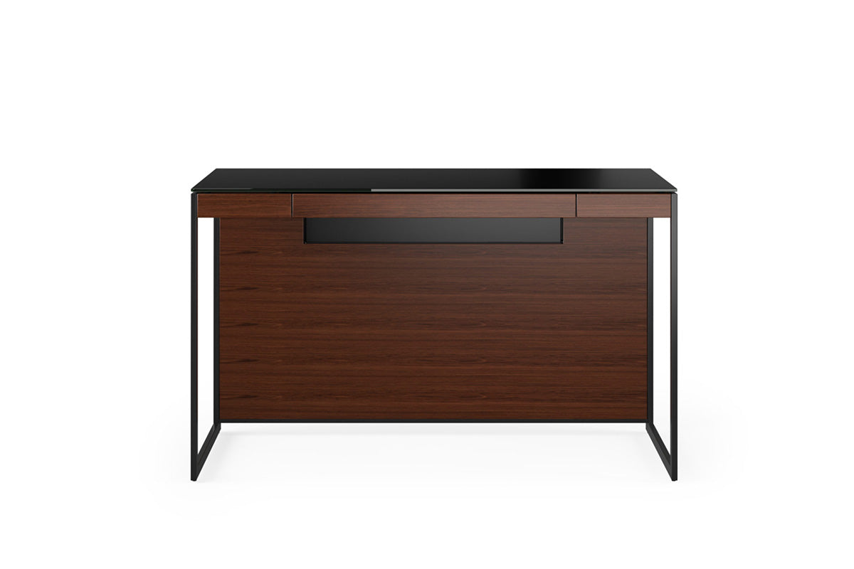 BDI Compact Desk Chocolate Stained Walnut (CWL) / Black (B) Sequel 20 6103 Small Office Desk | BDI Furniture