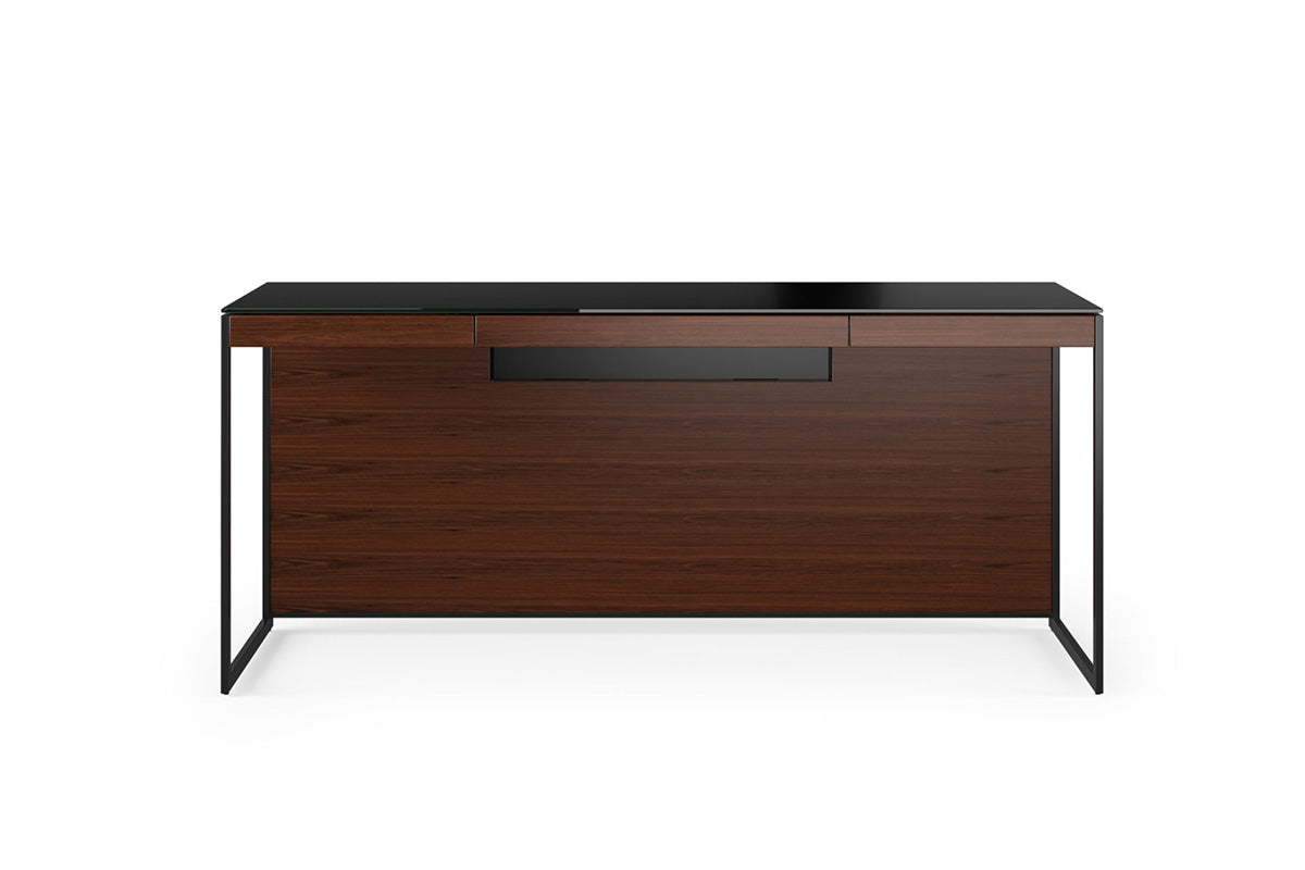 BDI Desk Chocolate Stained Walnut (CWL) - Black (B) Sequel 20 6101 Home Office Desk | BDI Furniture
