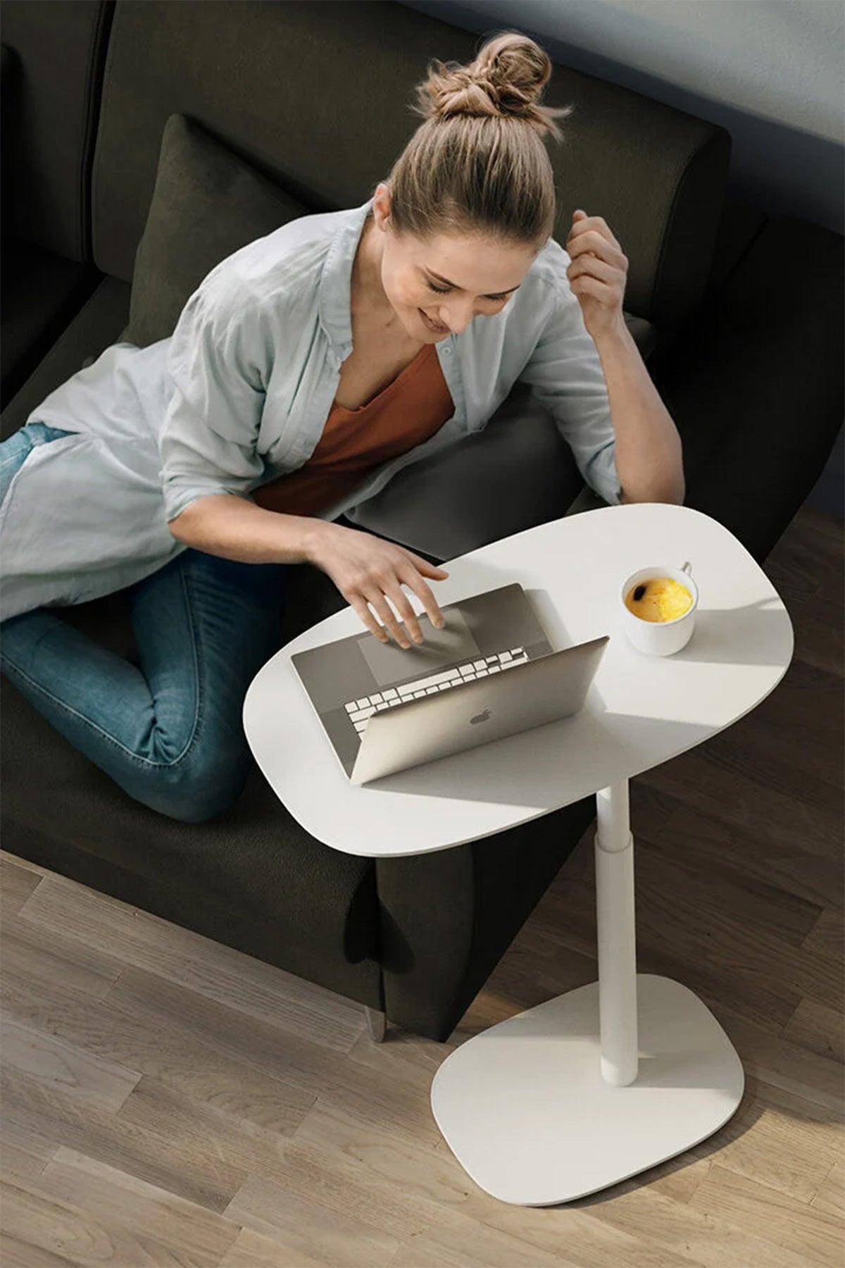 Serif Lift Adjustable Height Laptop & Side Table 1045 | BDI Furniture