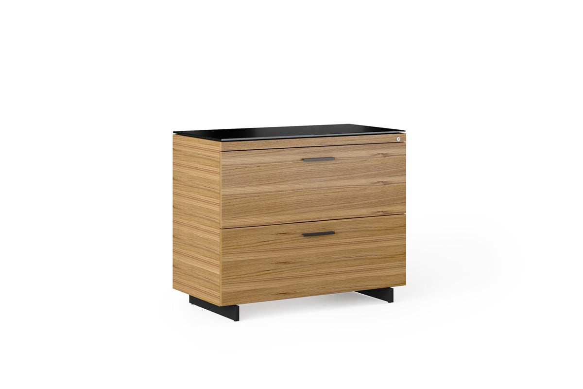 BDI Lateral File Cabinet Natural Walnut (WL) - Black (B) Sequel 6116 Lateral Locking File Cabinet | BDI Furniture