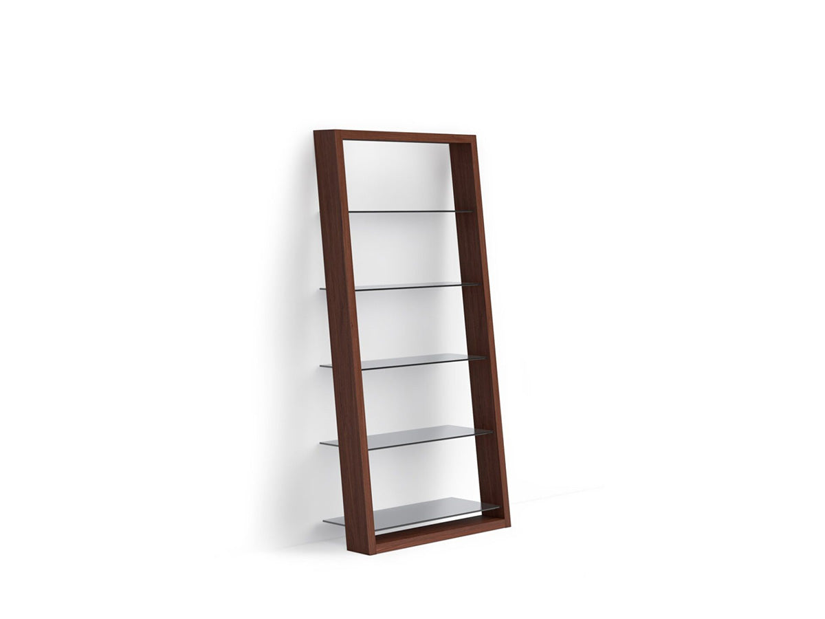 BDI Leaning Shelf Chocolate Stained Walnut (CWL) Eileen 5166 Modern Leaning Glass Shelf | BDI Furniture