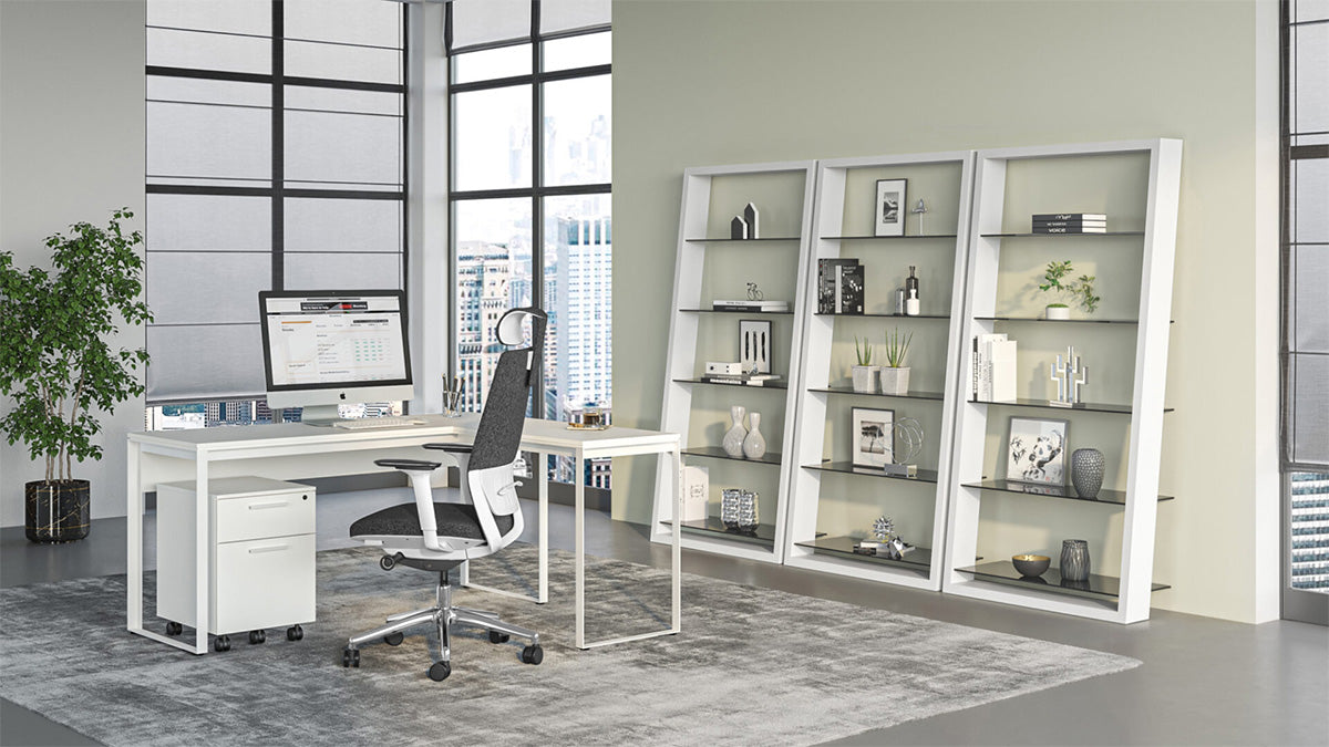 BDI Leaning Shelf Eileen 5166 Modern Leaning Glass Shelf | BDI Furniture