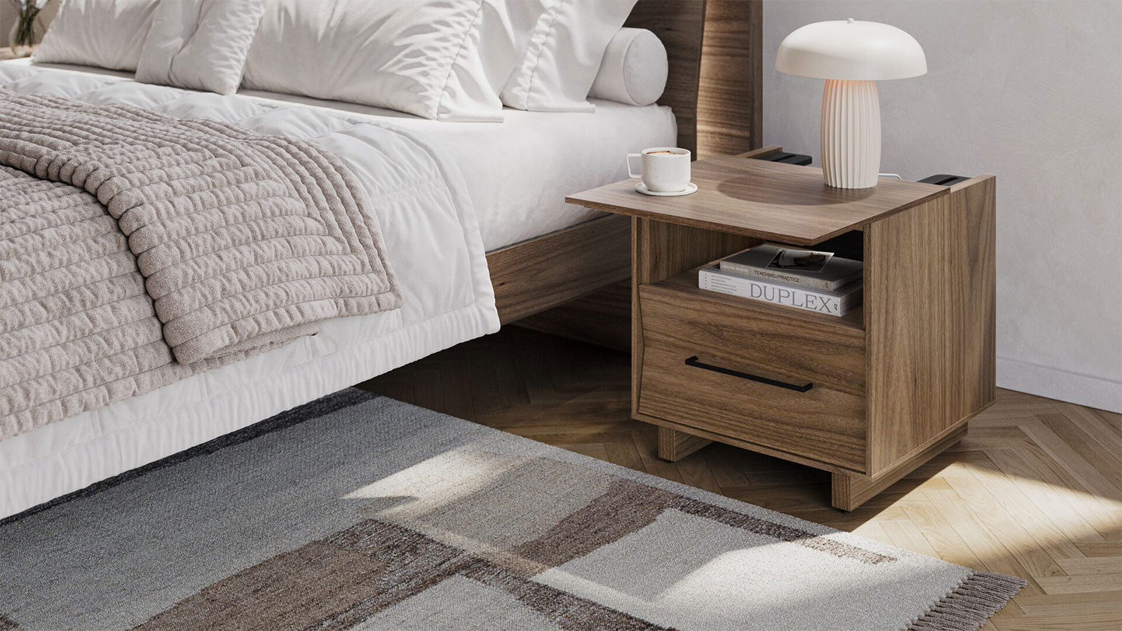 BDI Nightstands Kava Nightstand in Natural Walnut 20" - 9681