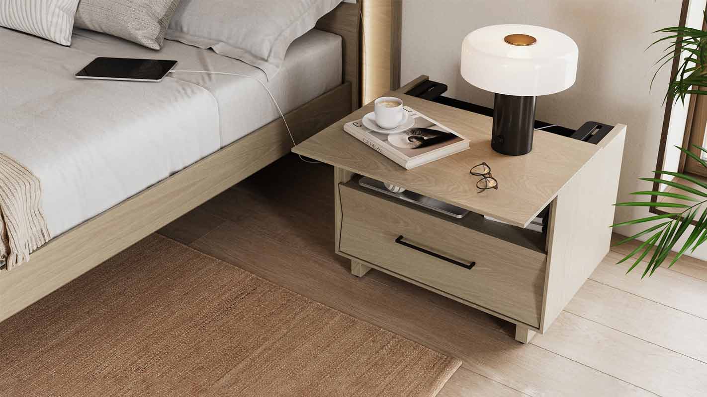 BDI Nightstands Kava Nightstand in Washed Oak 28" - 9682