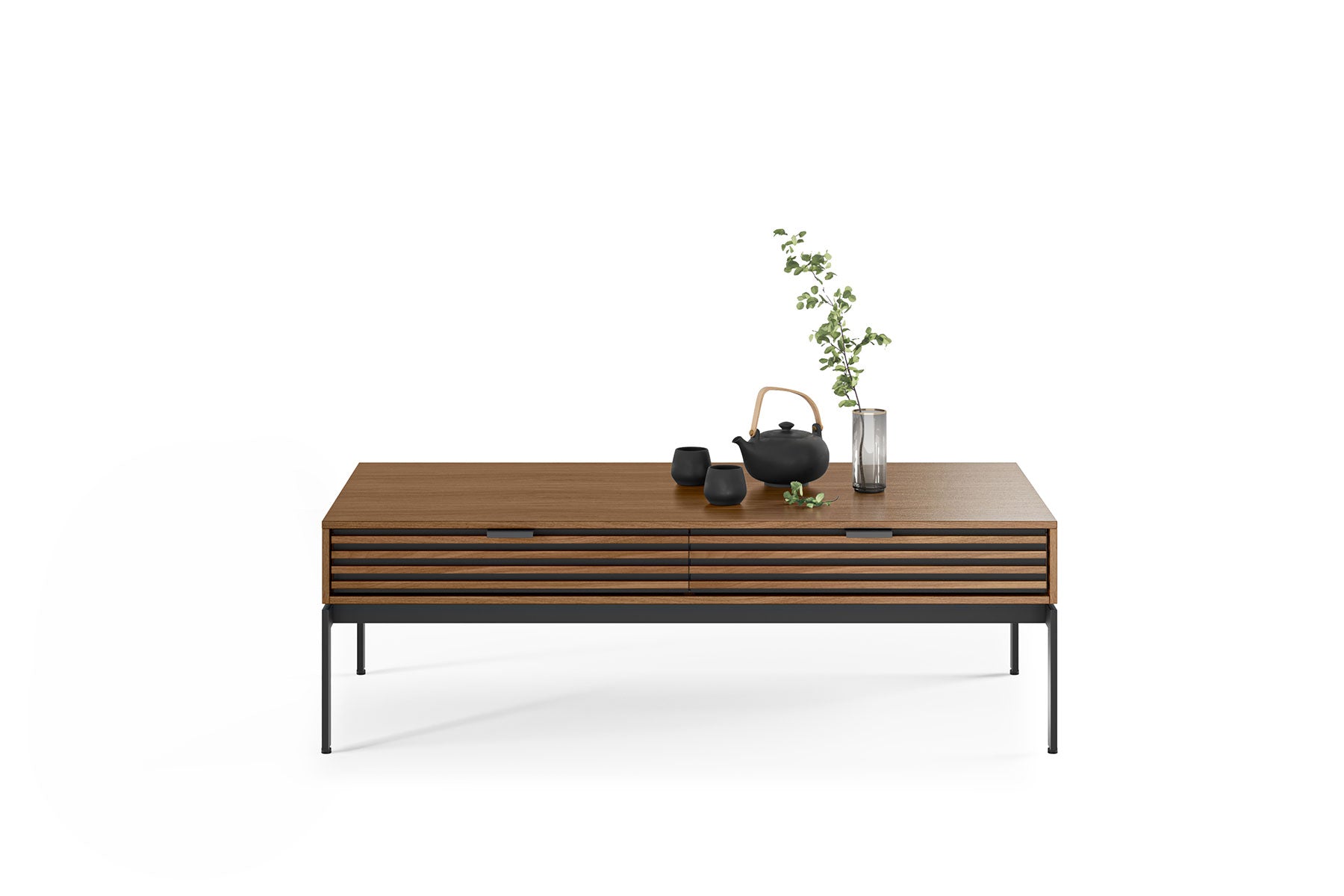 BDI Rectangular Coffee Table Natural Walnut (WL) Cora 1172 Coffee Table | BDI Furniture