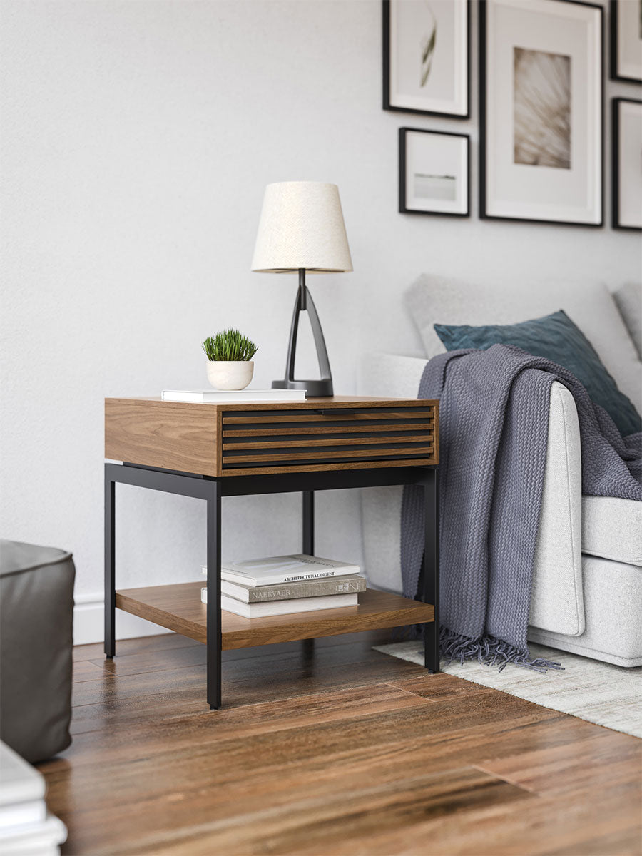 BDI Side Table Natural Walnut (WL) Cora 1176 Side Table | BDI Furniture