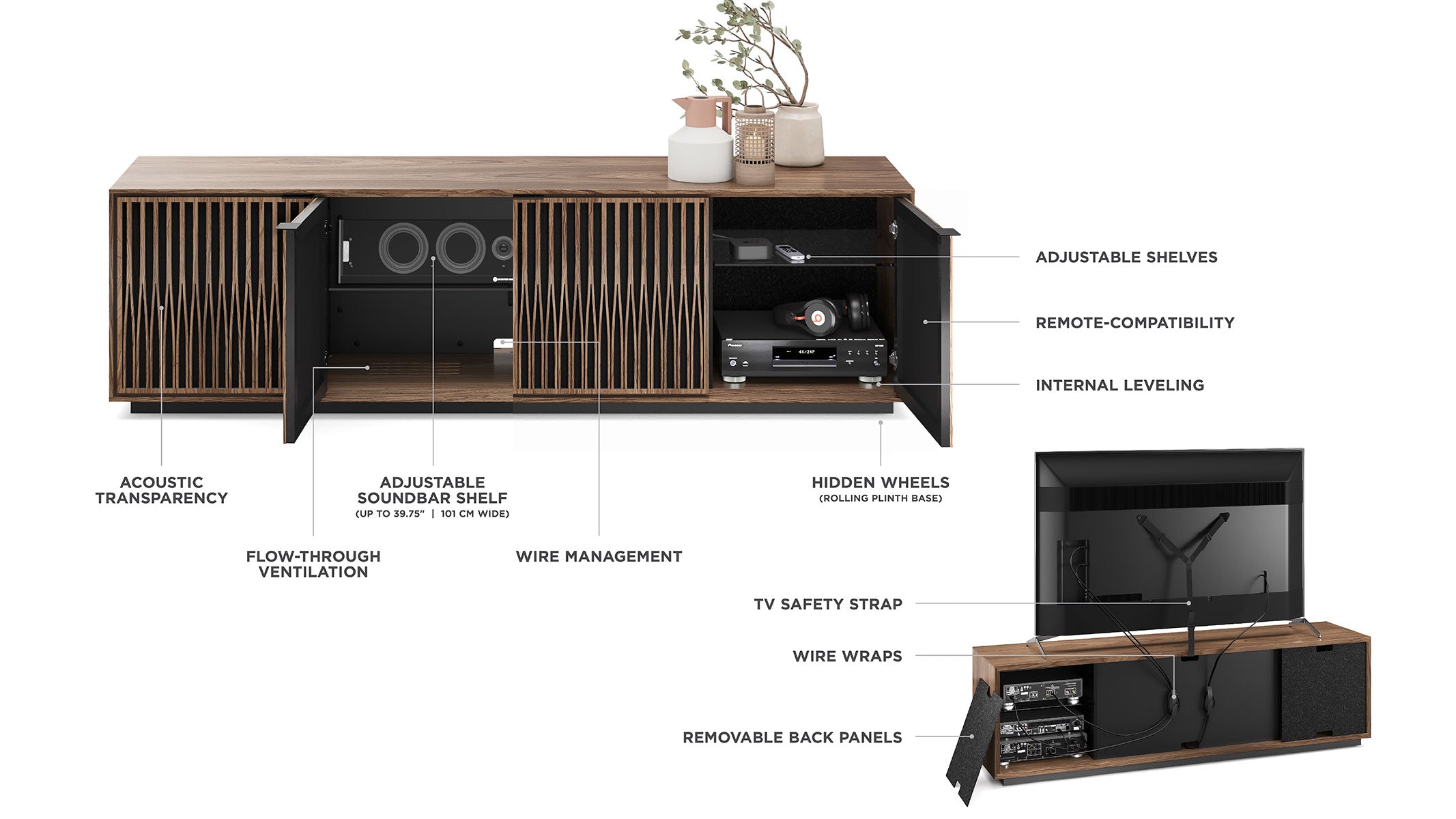 BDI TV Stand & Entertainment Centers Elements Tune Storage Cabinet 8703 | BDI Furniture
