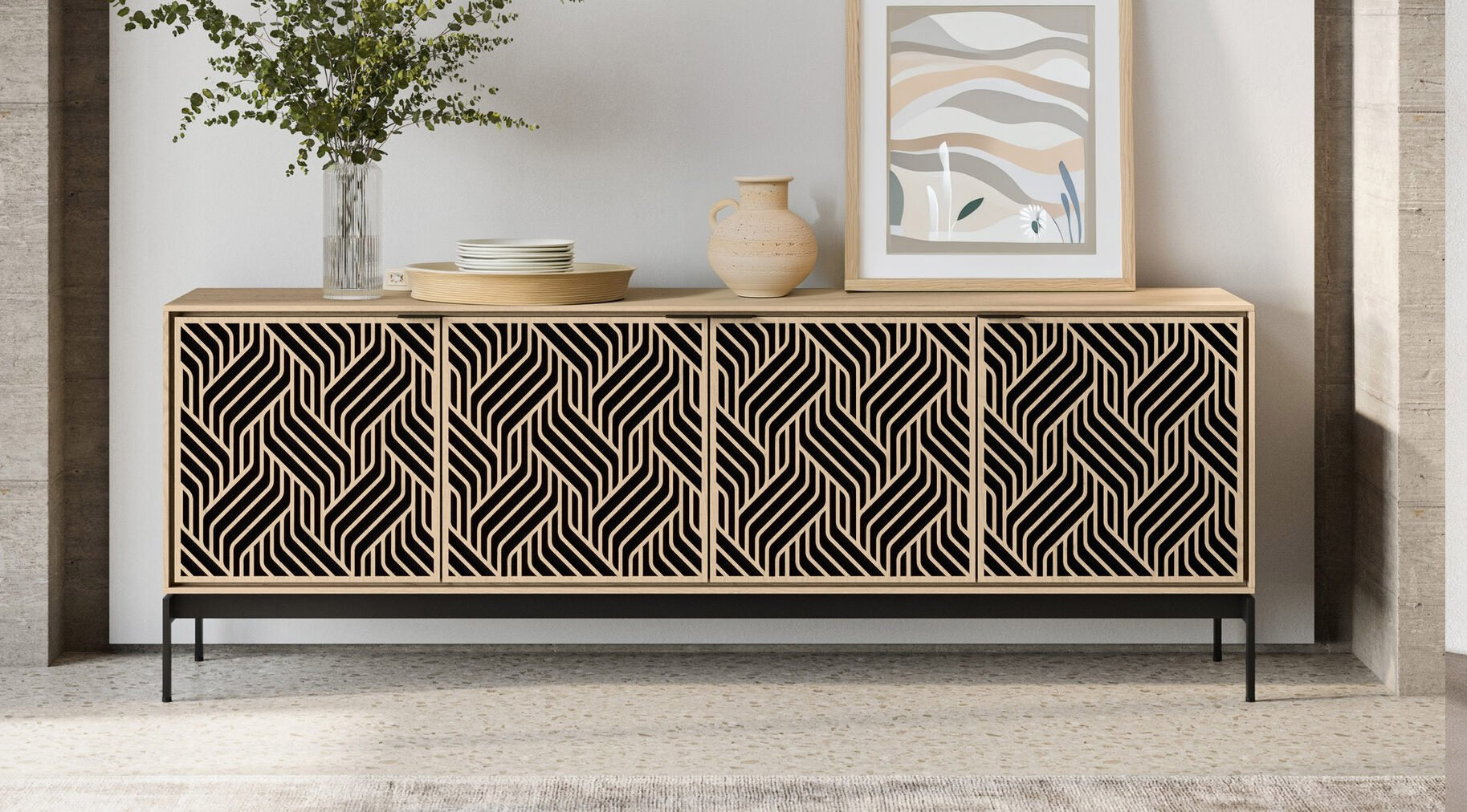 BDI TV Stand & Entertainment Centers Elements Weave Media Console 8709 | BDI Furniture