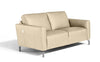Caleb Leather Loveseat in Taupe | Max Divani