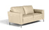 Caleb Leather Loveseat in Taupe | Max Divani