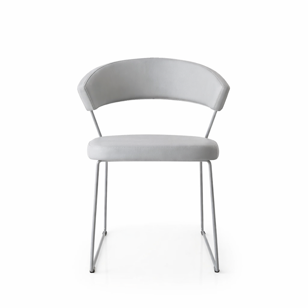 Calligaris connubia NEWYORKイタリア製ダイニングチェア New York Armless Dining Chair in Light Grey | Connubia