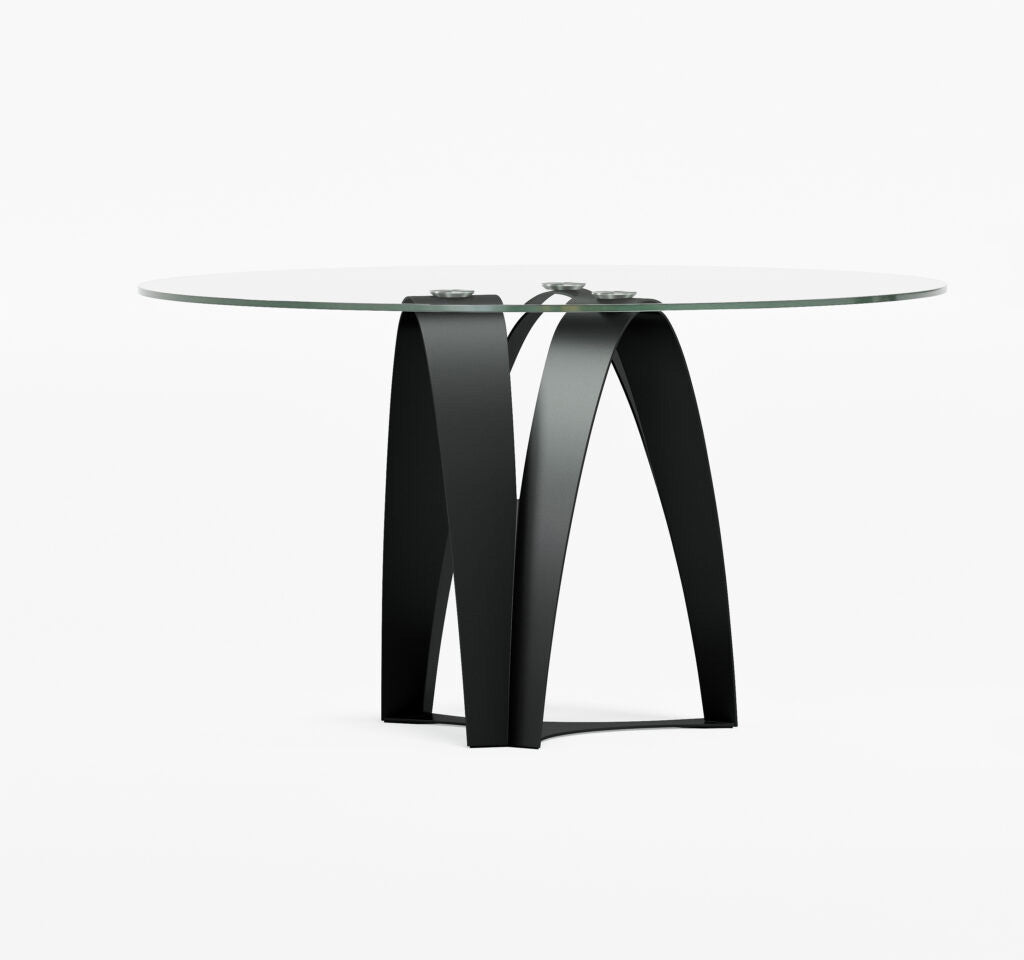 Duomo Round Glass Dining Table | Elite Modern