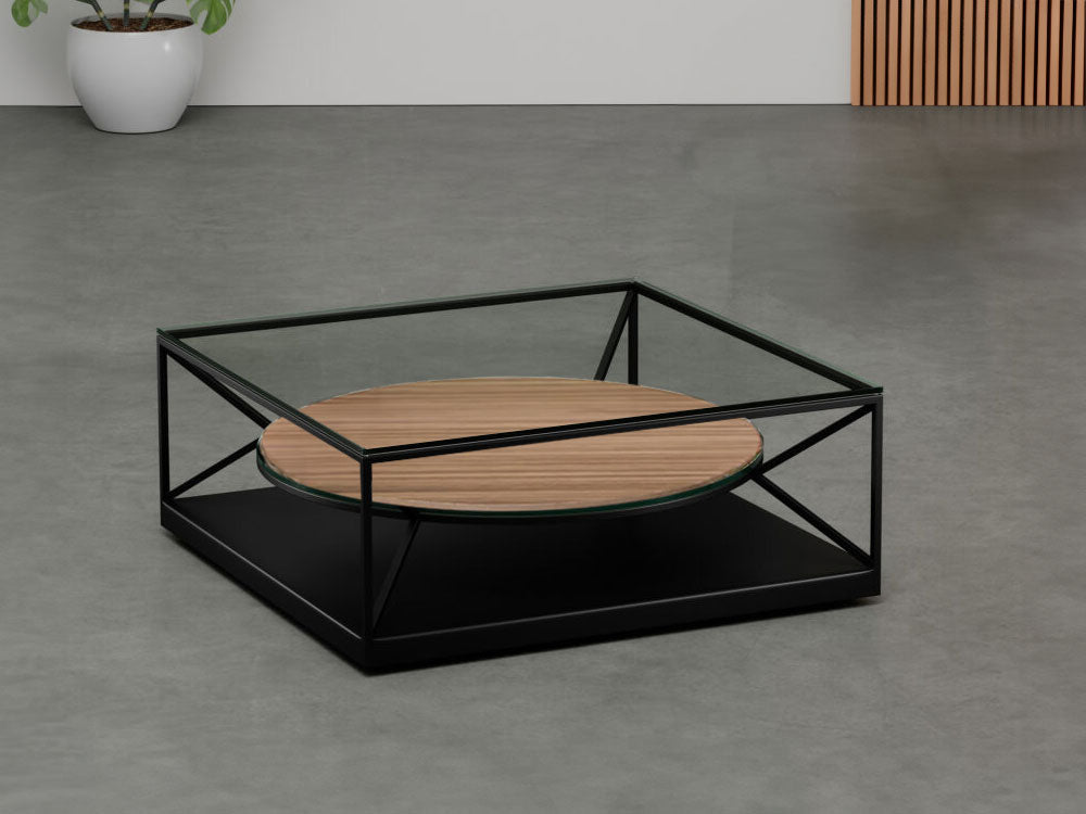 Elite Modern Coffee Table Nimbus Cocktail Wood Top Table 2094 | Elite Modern