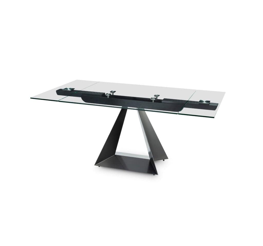 Elite Modern Dining Table Prism Extendable Glass Table 3020-65 | Elite Modern