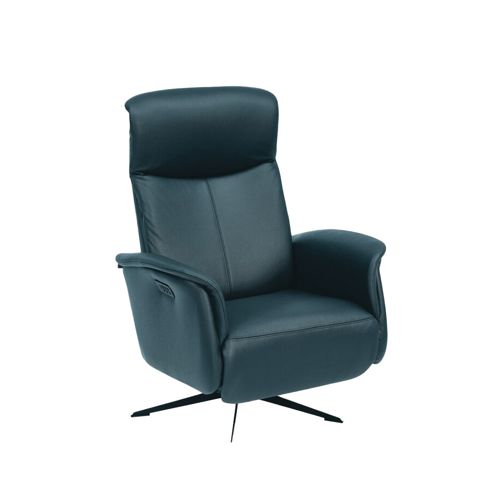 Hjort Knudsen Chair Superior Model 8003 Medium Recliner in Blue | Hjort Knudsen