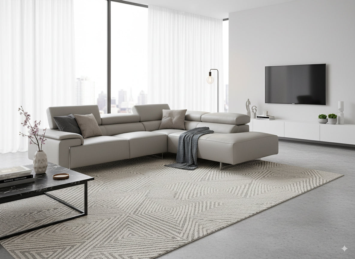 i794 Sectional in Light Grey | Incanto
