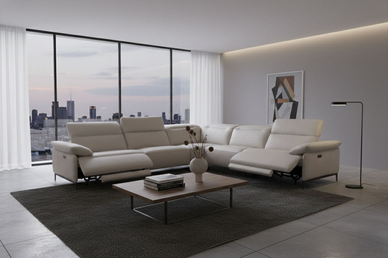 i845 Reclining Sectional in Light Grey | Incanto - Canal Furniture