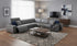 i912 Reclining Leather Sectional in Blue Grey | Incanto