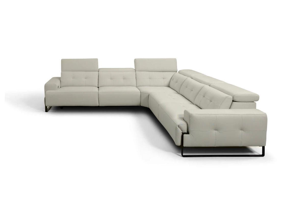 Incanto Italian Attitude Couches & Sofa i772 Reclining Sectional Sofa in Beige Smoke | Incanto
