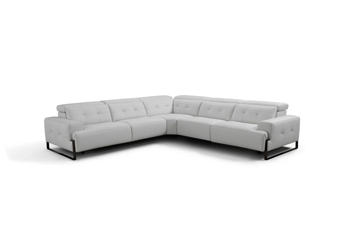 Incanto Italian Attitude Couches & Sofa i772 Reclining Sectional Sofa in White | Incanto