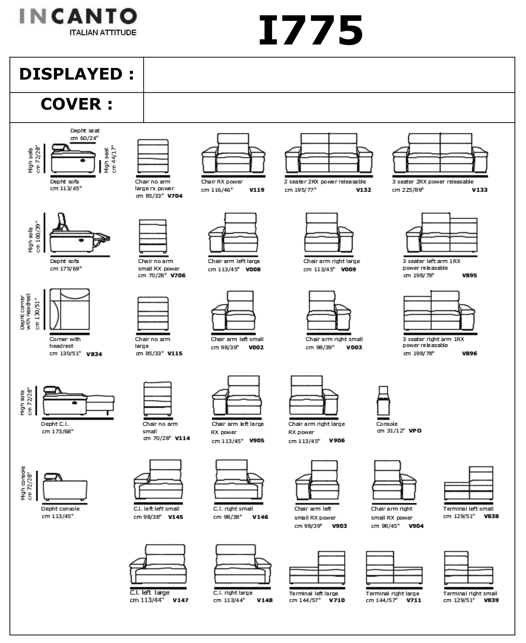 Incanto Italian Attitude Couches & Sofa I775 Sectional Leather Sofa | Incanto