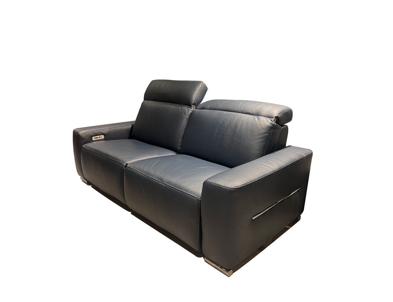 Incanto Italian Attitude Couches & Sofa i790 Reclining Leather Sofa in Blue | Incanto