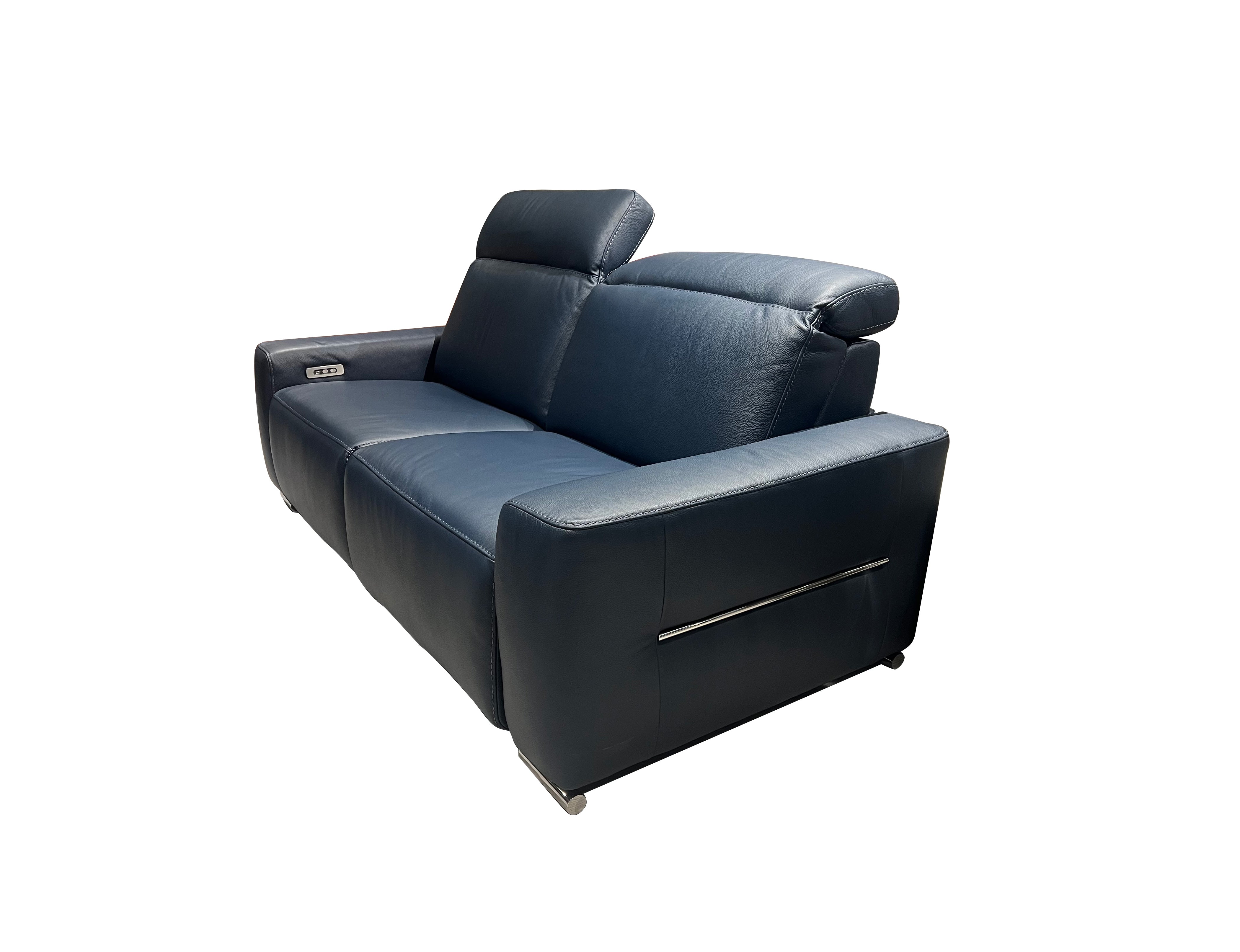 Incanto Italian Attitude Couches & Sofa i790 Reclining Leather Sofa in Blue | Incanto