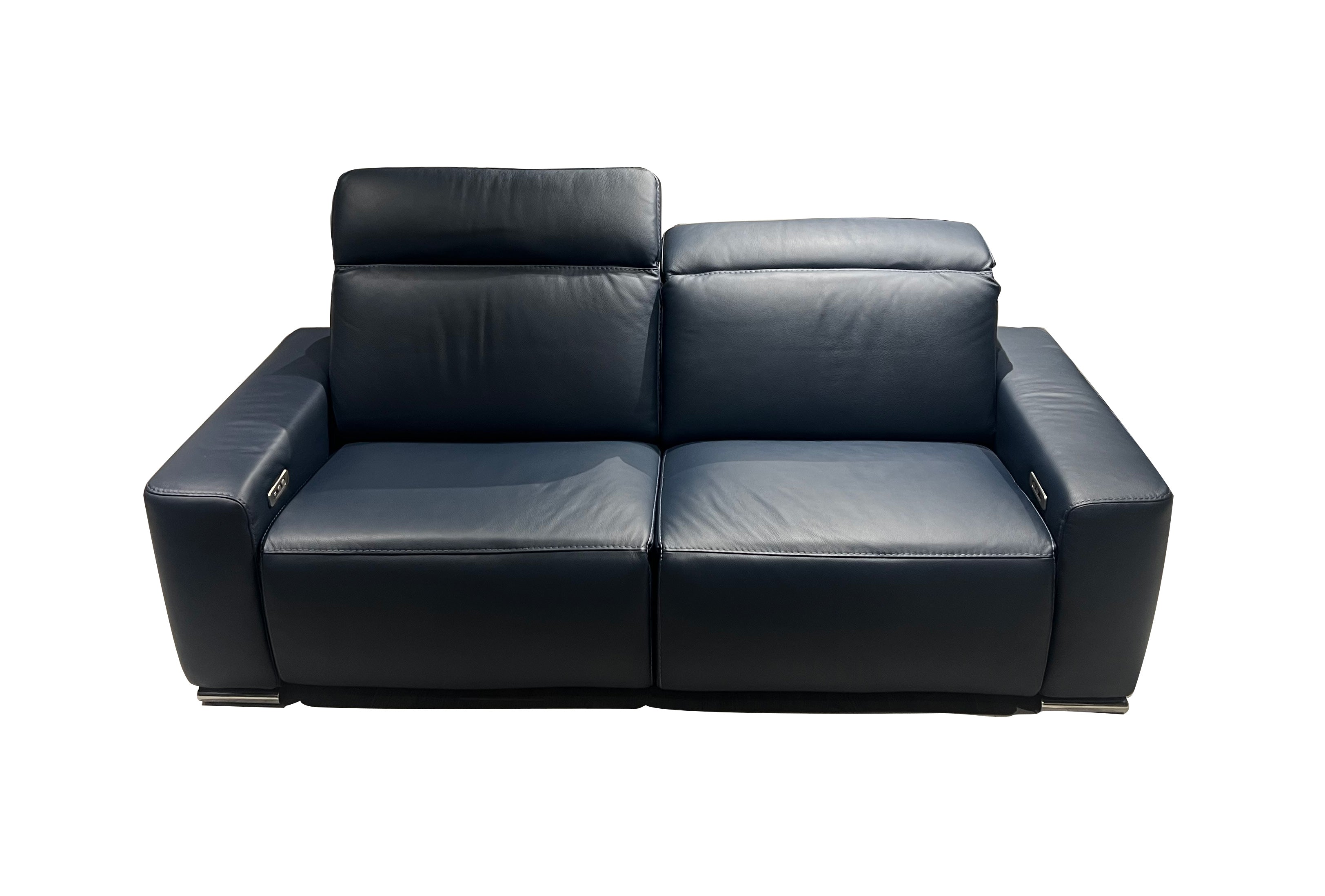 Incanto Italian Attitude Couches & Sofa i790 Reclining Leather Sofa in Blue | Incanto