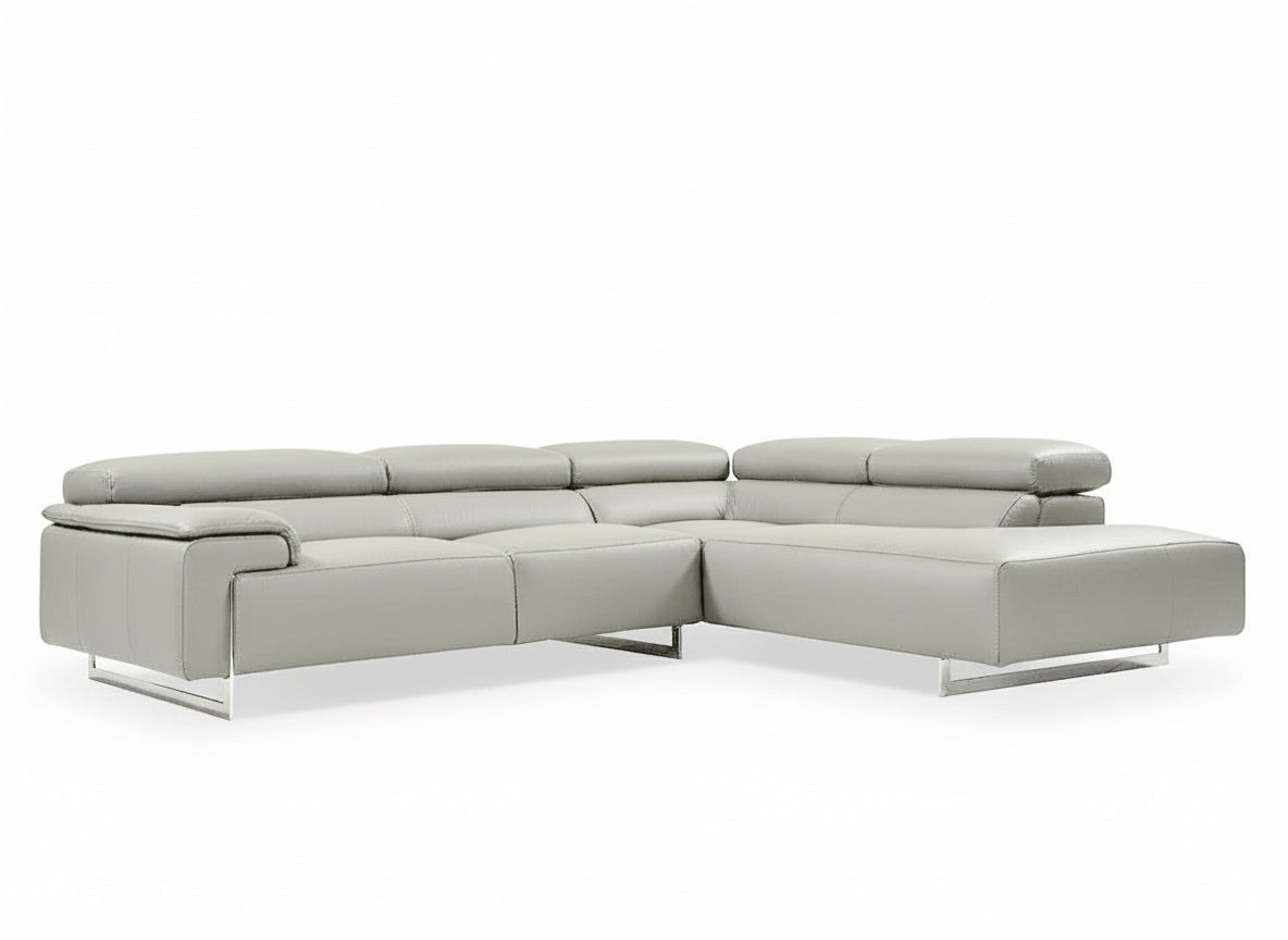 Incanto Italian Attitude Couches & Sofa i794 Sectional in Light Grey | Incanto