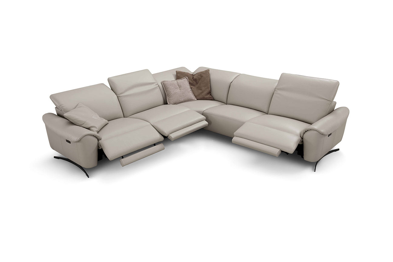Incanto Italian Attitude Couches & Sofa i948 Reclining Sectional Sofa in taupe | Incanto