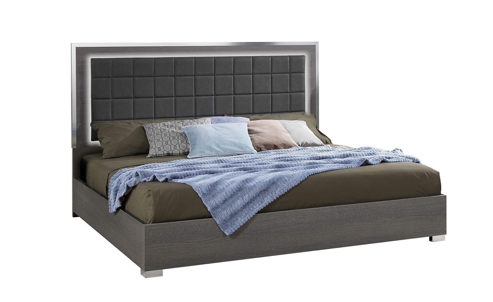 J and M Furniture Bedroom Sets Alice Bed in Matte Grey | J&M Furniture