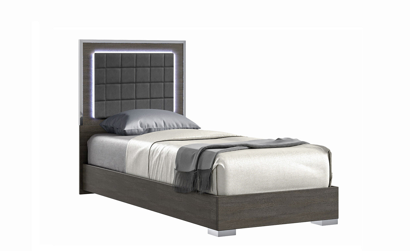 J and M Furniture Bedroom Sets Alice Bed in Matte Grey | J&M Furniture