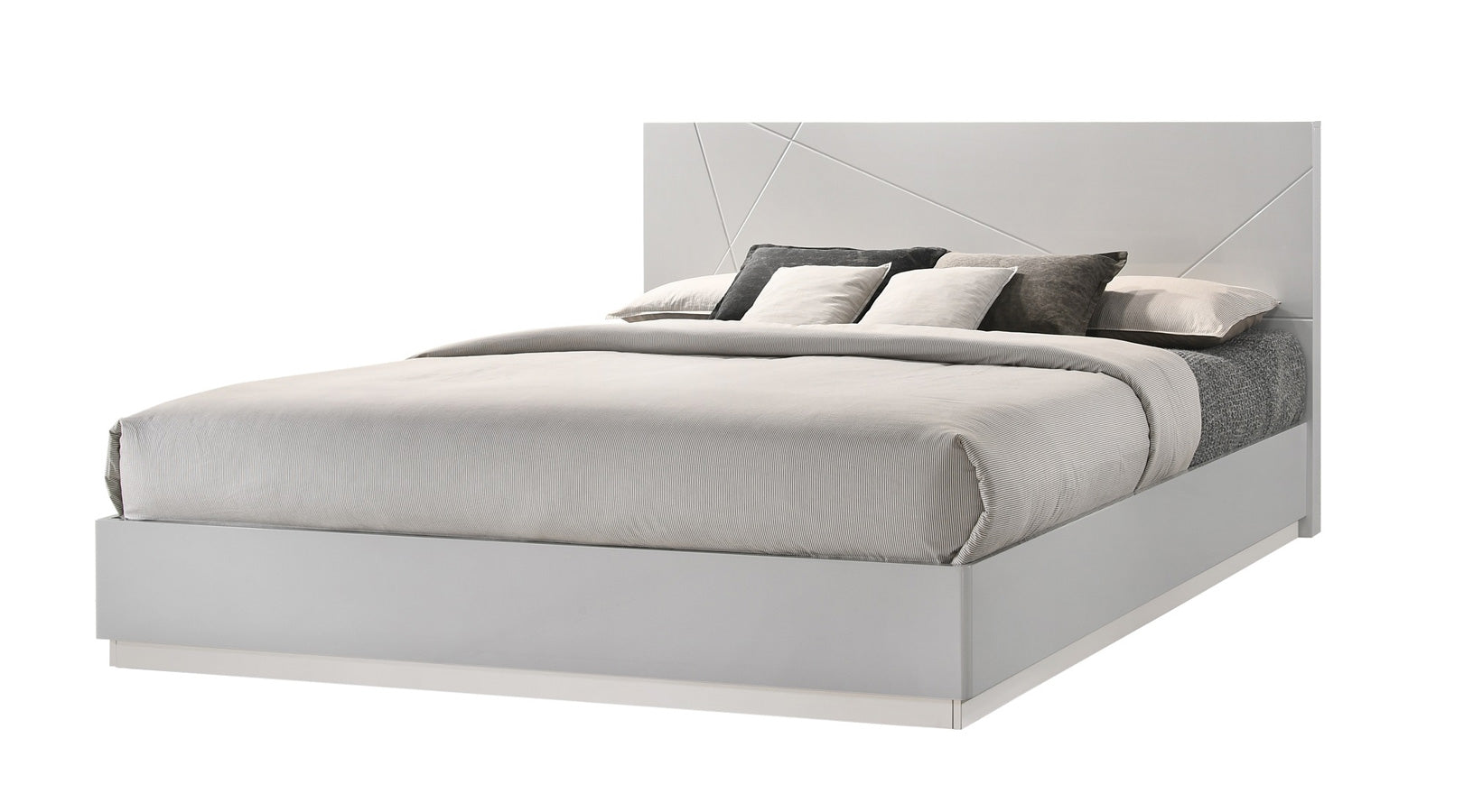 J and M Furniture Bedroom Sets Naples Modern Bed in Grey | J&M Furniture