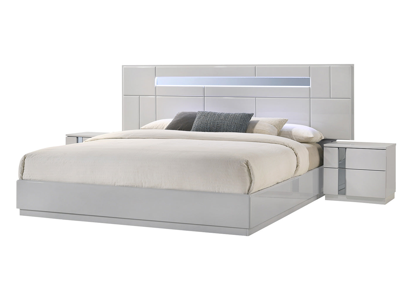 J and M Furniture Bedroom Sets Palermo Modern Bed in Grey | J&M Furniture