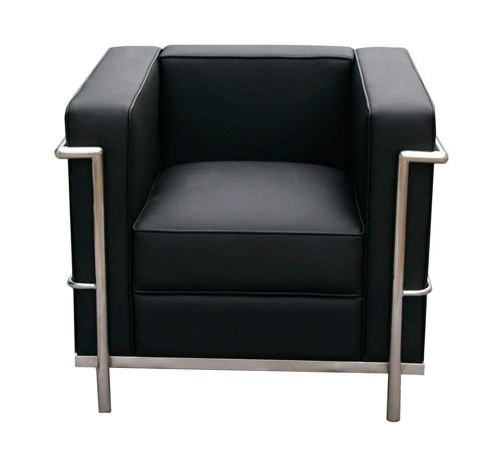 J and M Furniture Chair Cour Lounge Chair in Black | J&M Furniture