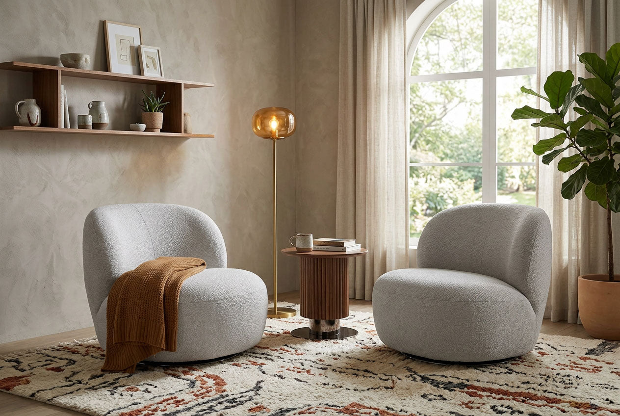 J and M Furniture Chair Cove Swivel Chair in Light Grey | J&M Furniture