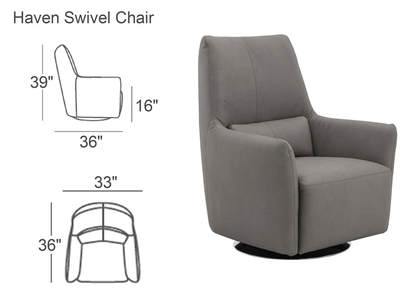 J and M Furniture Chair Haven Swivel Chair in Kokos | J&M Furniture