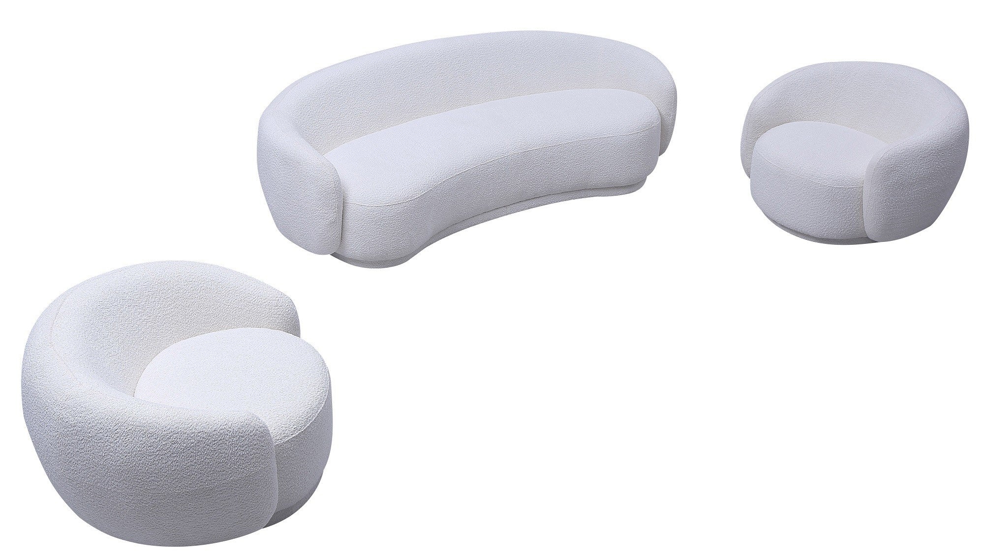 J and M Furniture Chair Lounge Fabric Chair in Off White | J&M Furniture