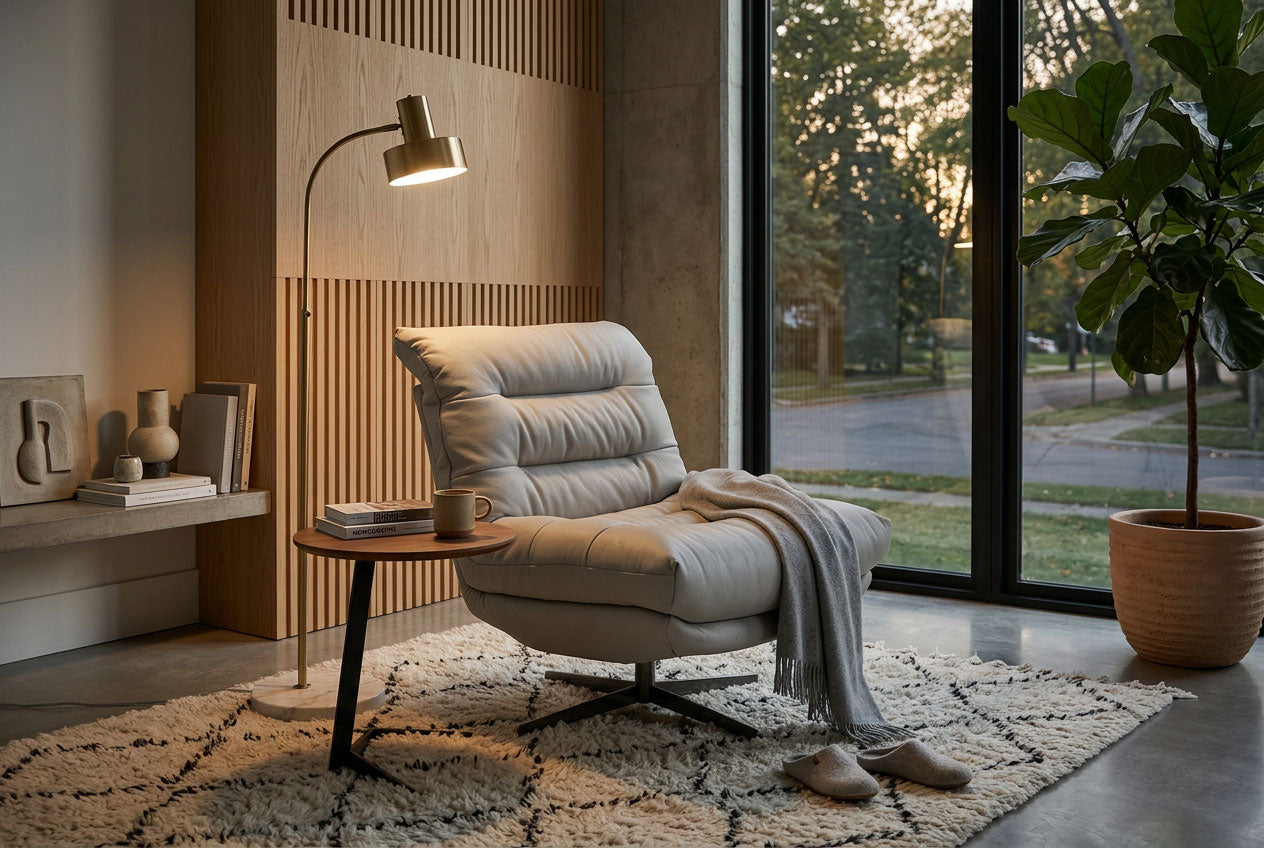Nest Swivel Chair in Light Grey