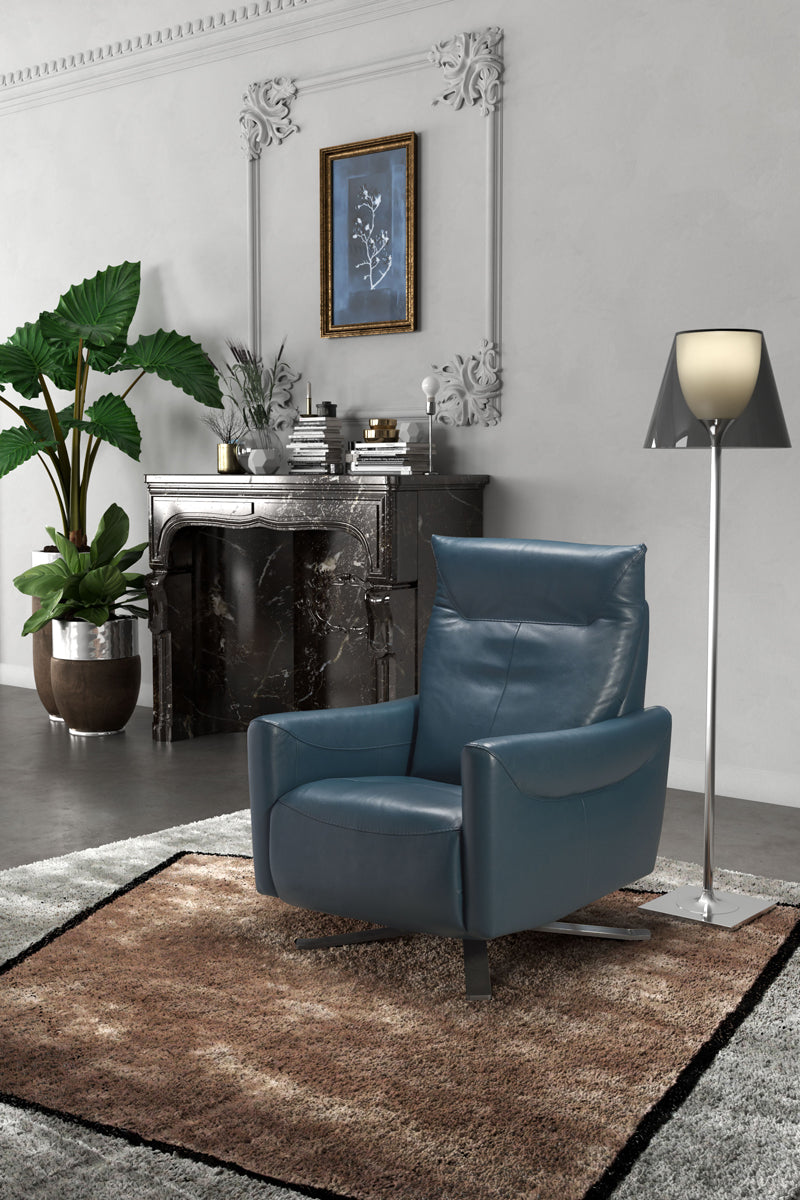 J and M Furniture Chair Reiwa Reclining Chair in Light Blue (532) | J&M Furniture