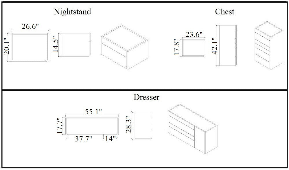J and M Furniture Chest Lagos Chest