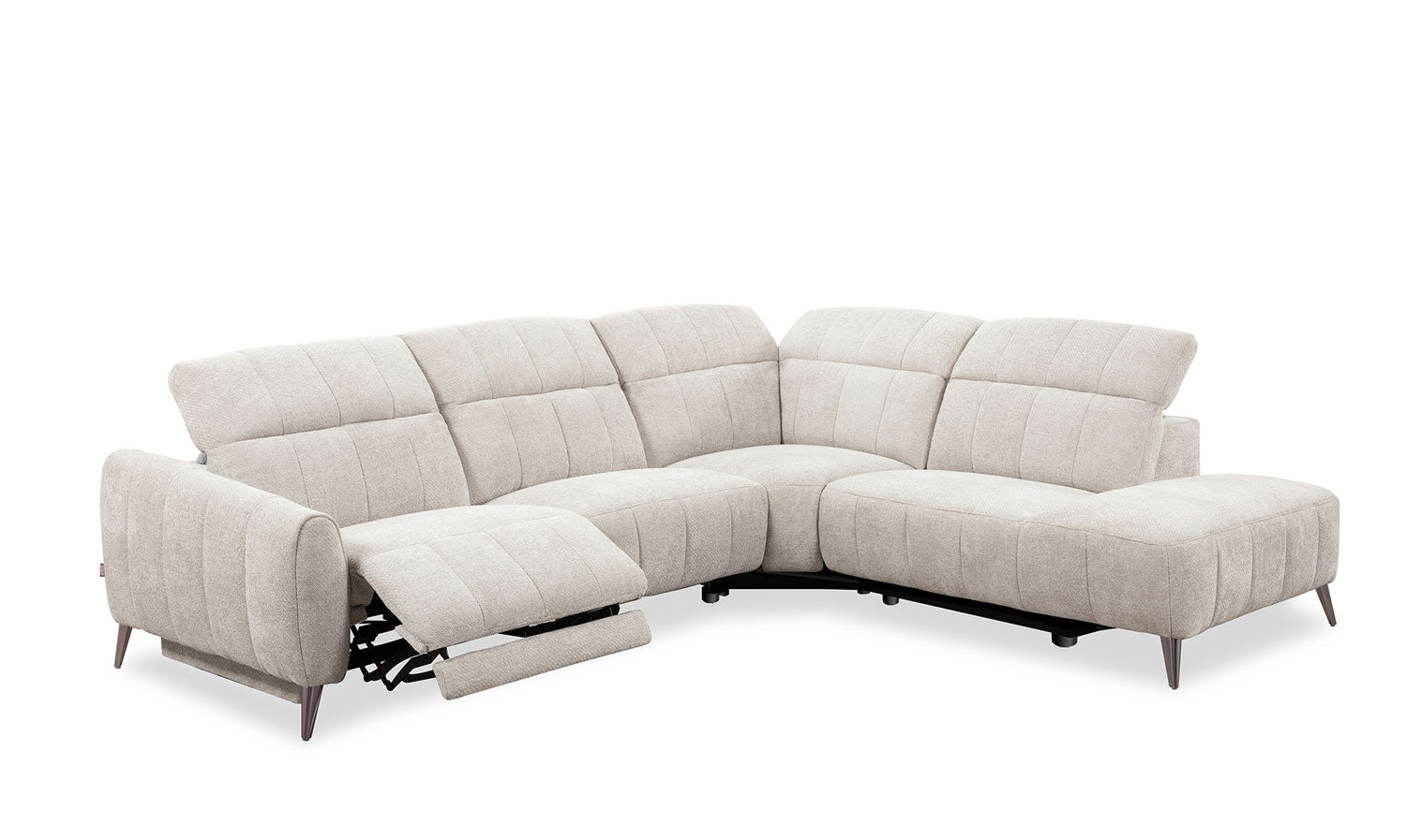 J and M Furniture Couches & Sofa 50738 Motion Fabric Sectional in Light Grey | J&M Furniture
