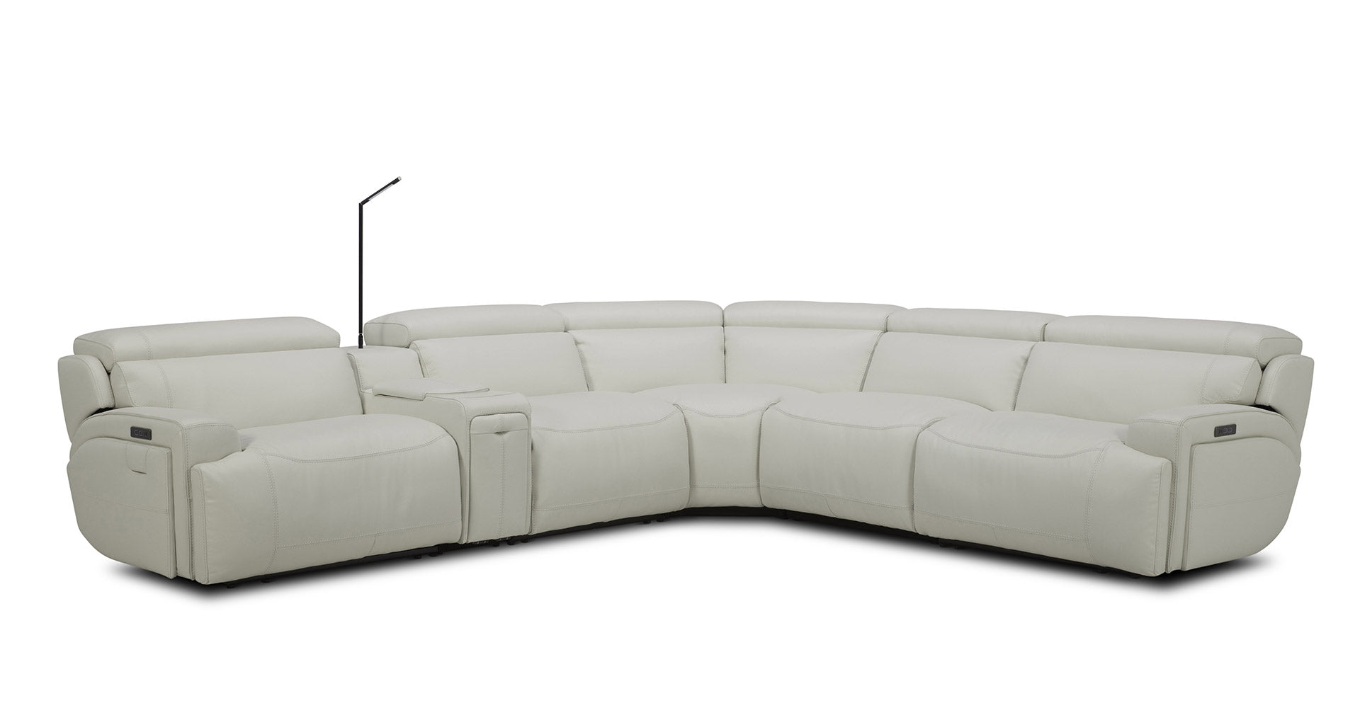 J and M Furniture Couches & Sofa 6095B Power Sectional in White | J&M Furniture